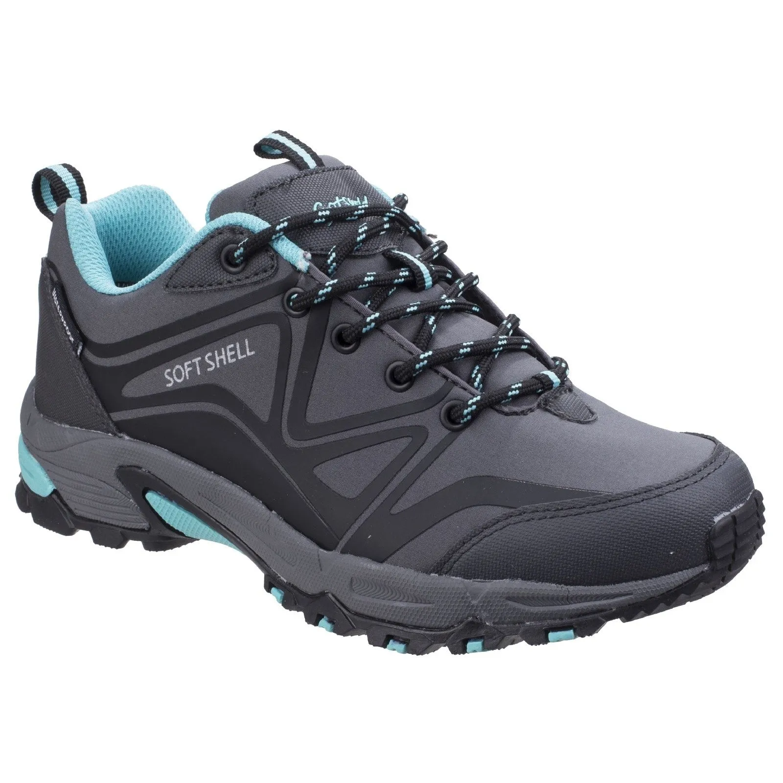 Abbeydale Low Hiking Shoes Grey/Black/Aqua