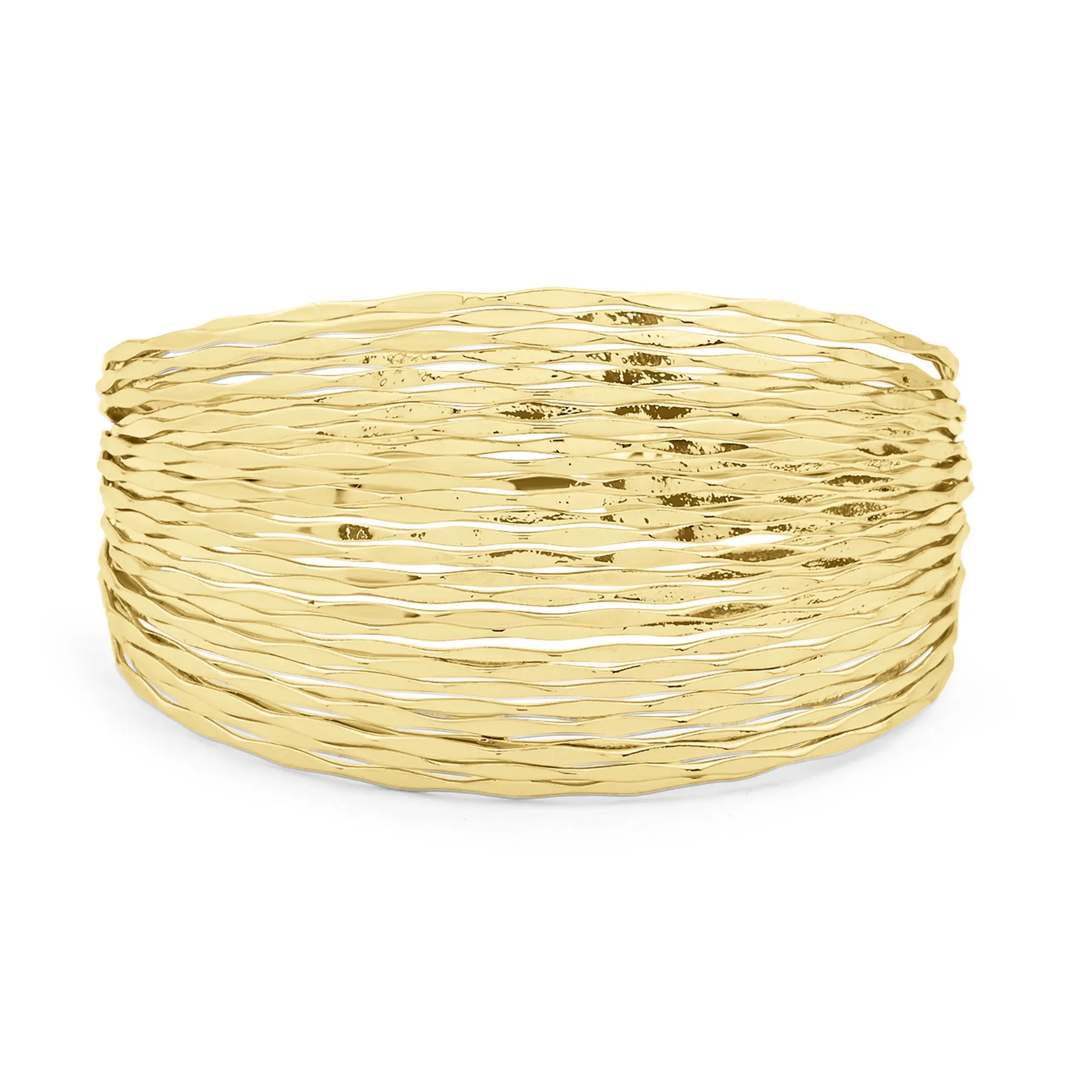 Accessorize London Women Gold Multilayer Cuff Bracelet