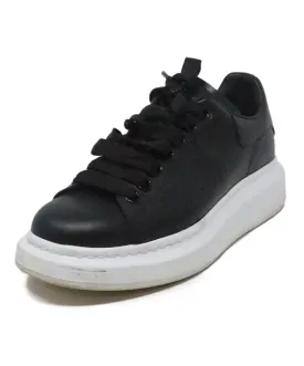 Alexander McQueen Black Leather Sneakers sz 8