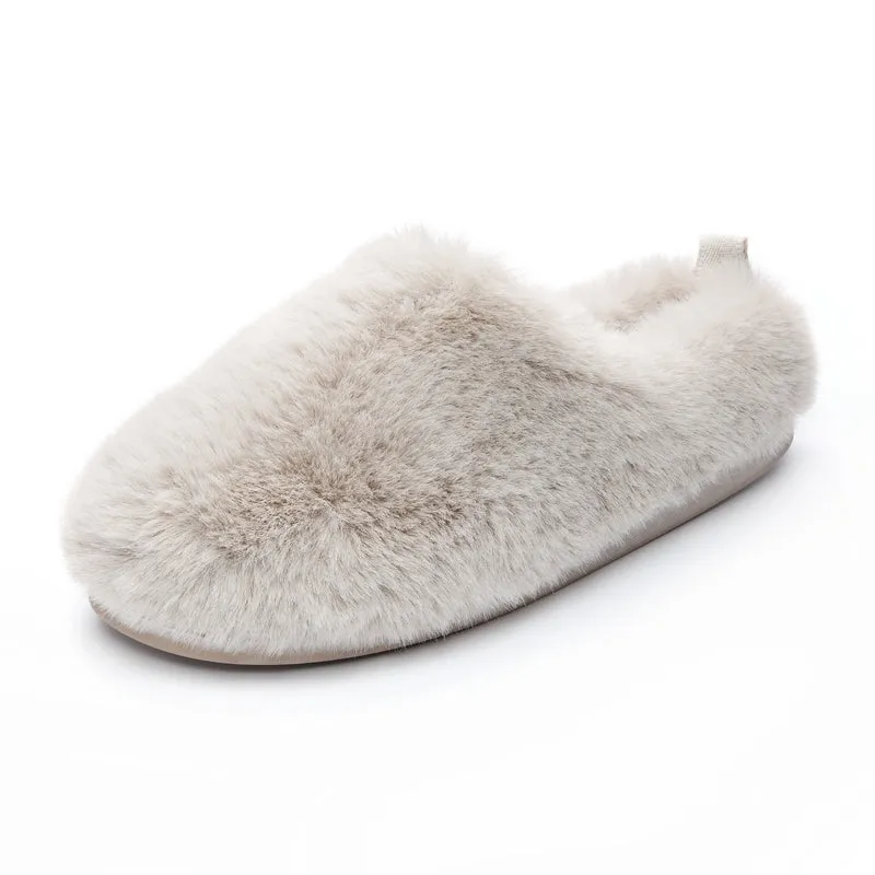 Ariana - Luxury Faux Fur Mule Slipper - Trace Grey