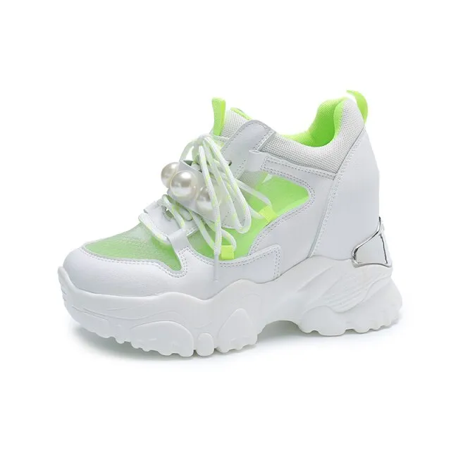 AshoreShop Womens Very High Platform Sneakers Shoes