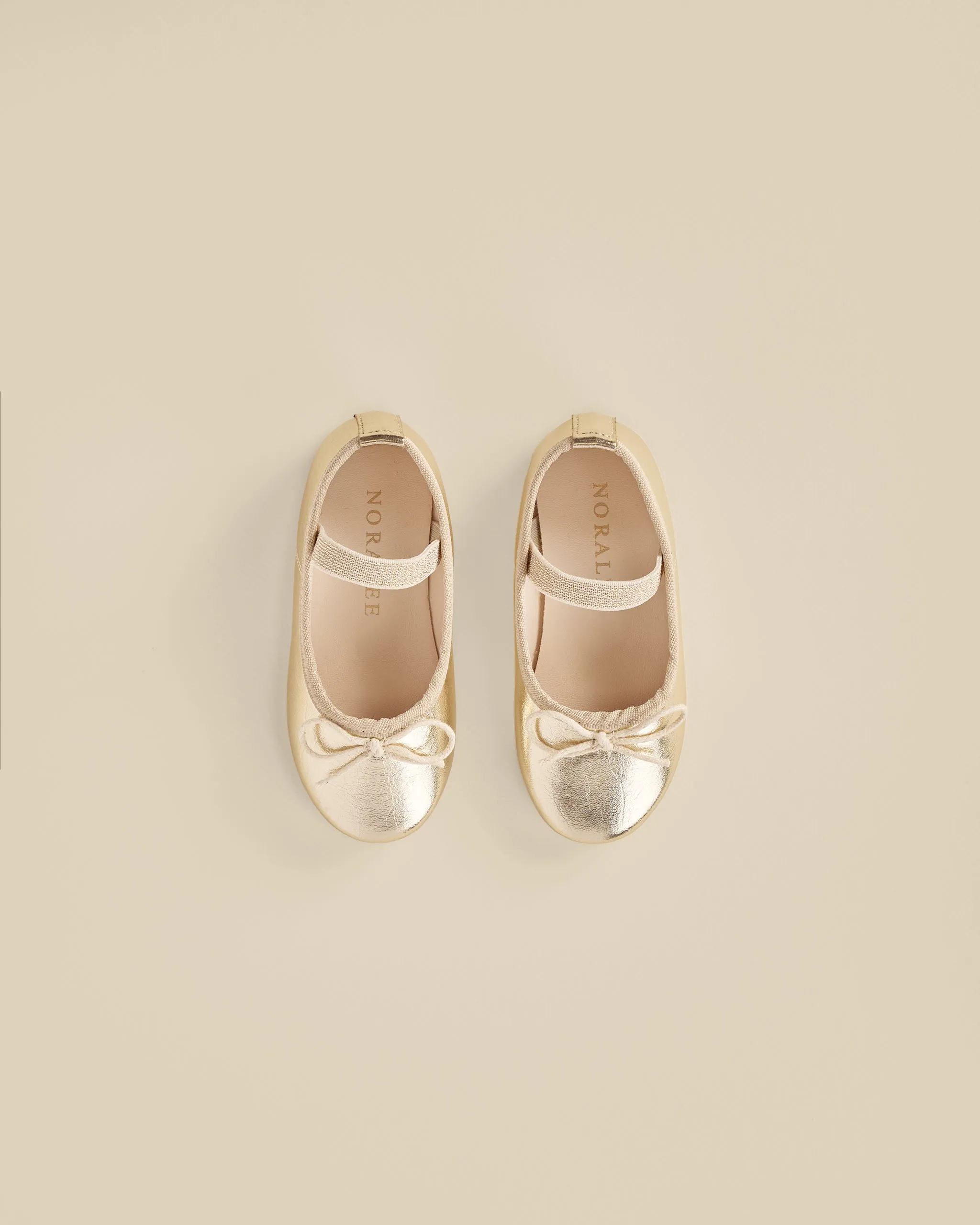 Ballet Flats || Metallic Ecru