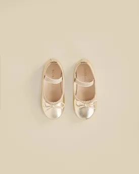 Ballet Flats || Metallic Ecru