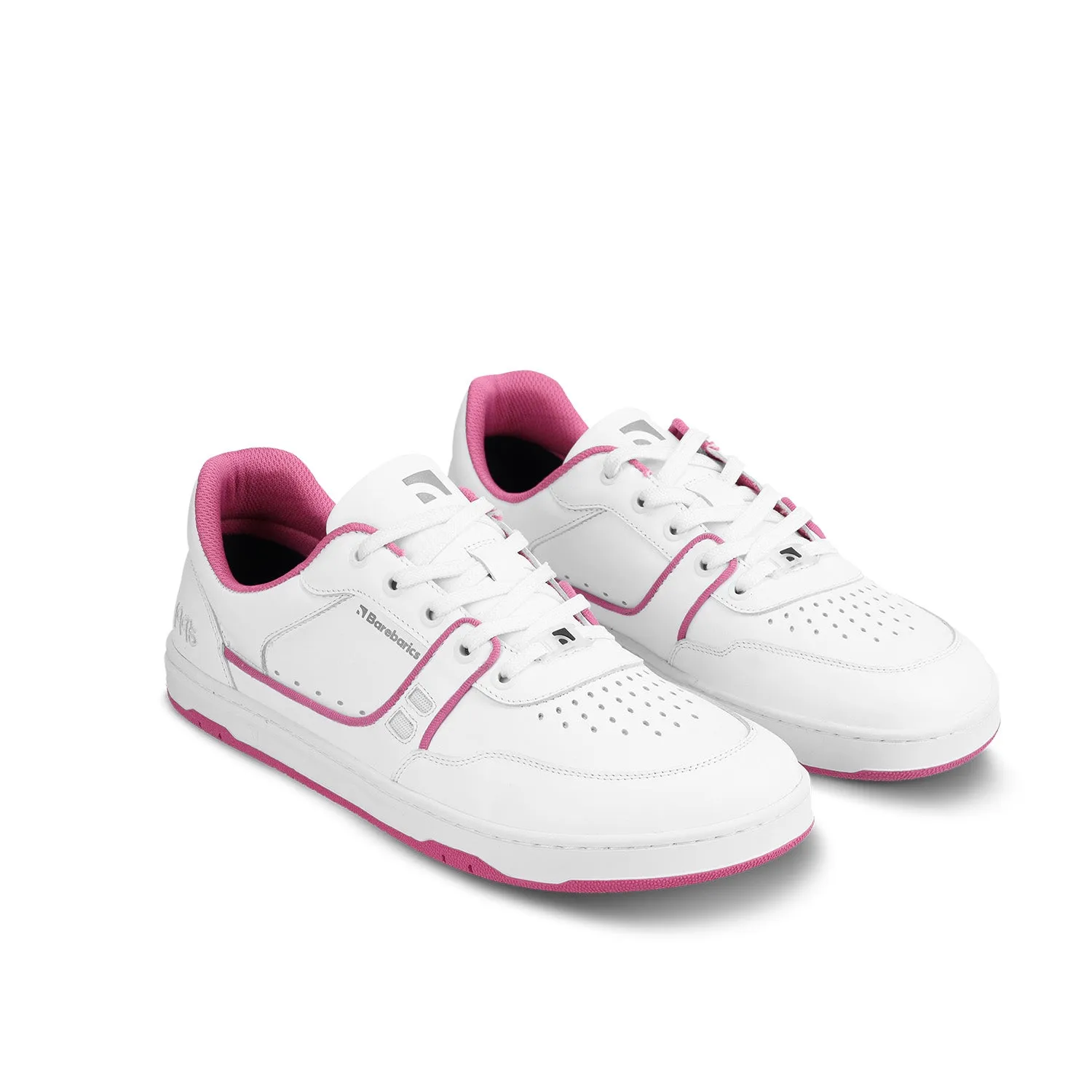 Barefoot Sneakers Barebarics Arise - White & Raspberry Pink CLEARANCE