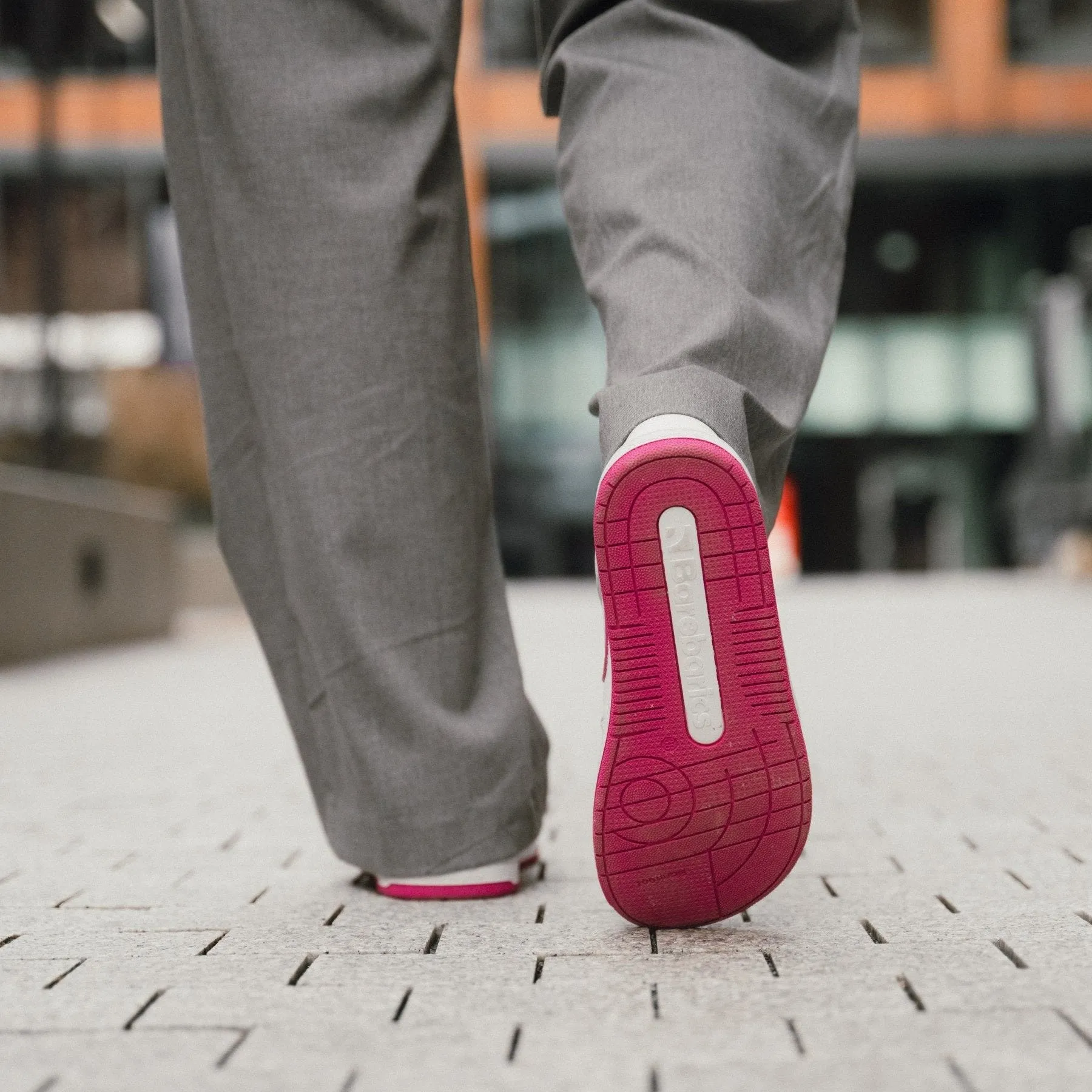 Barefoot Sneakers Barebarics Arise - White & Raspberry Pink CLEARANCE