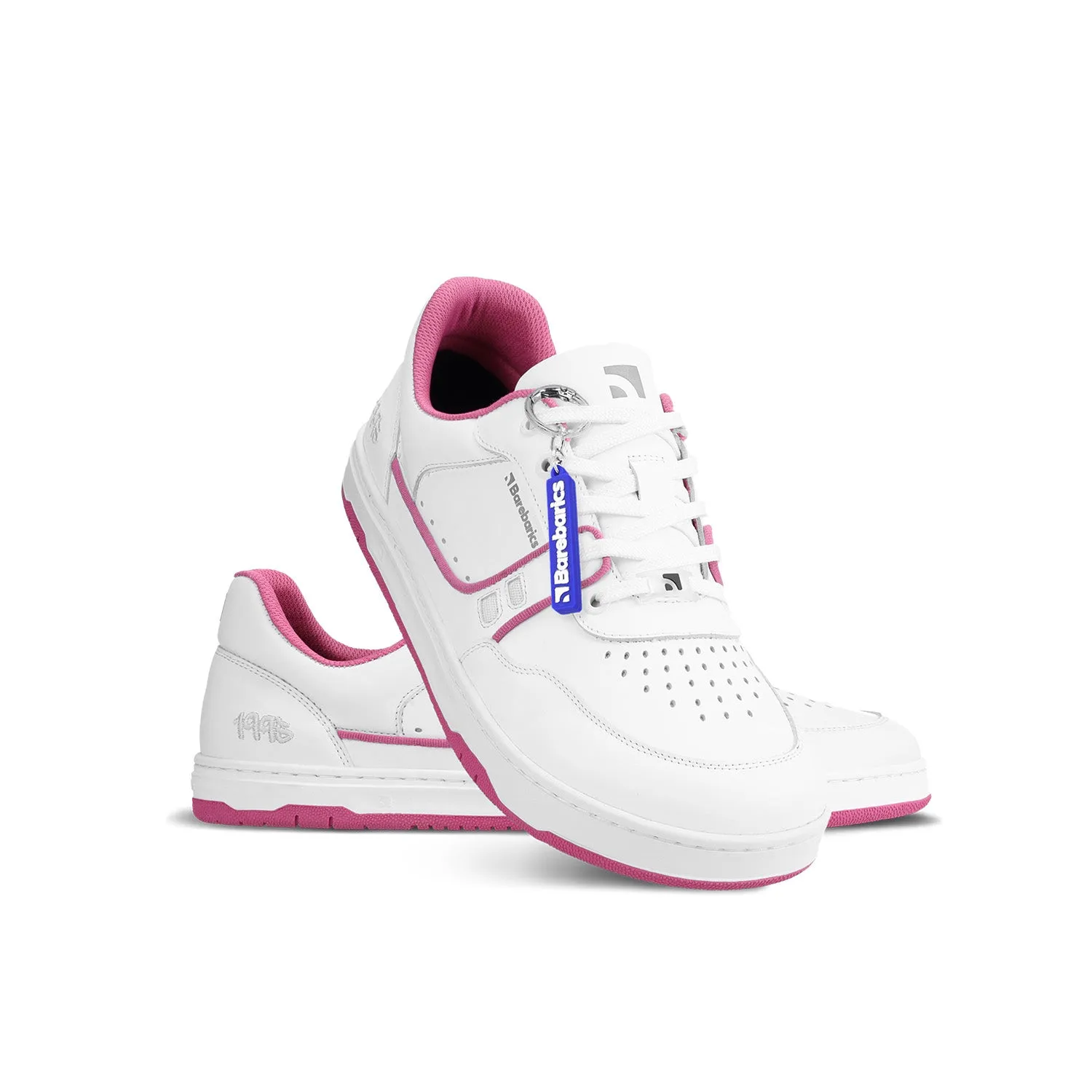 Barefoot Sneakers Barebarics Arise - White & Raspberry Pink CLEARANCE