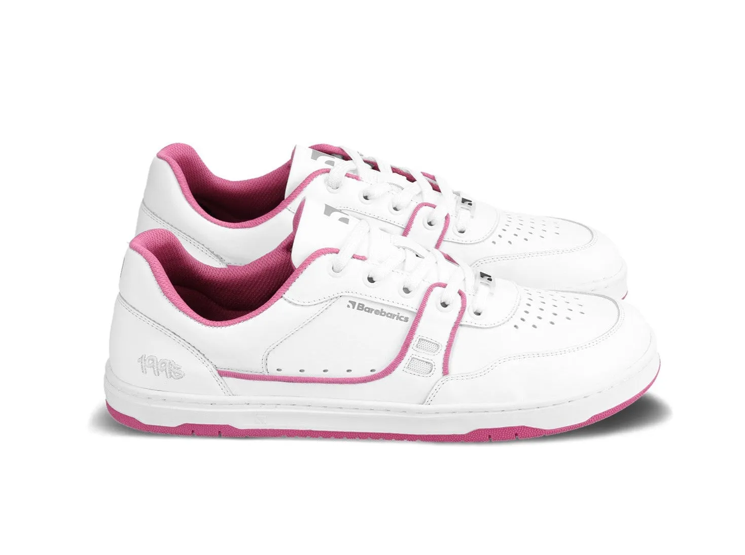 Barefoot Sneakers Barebarics Arise - White & Raspberry Pink