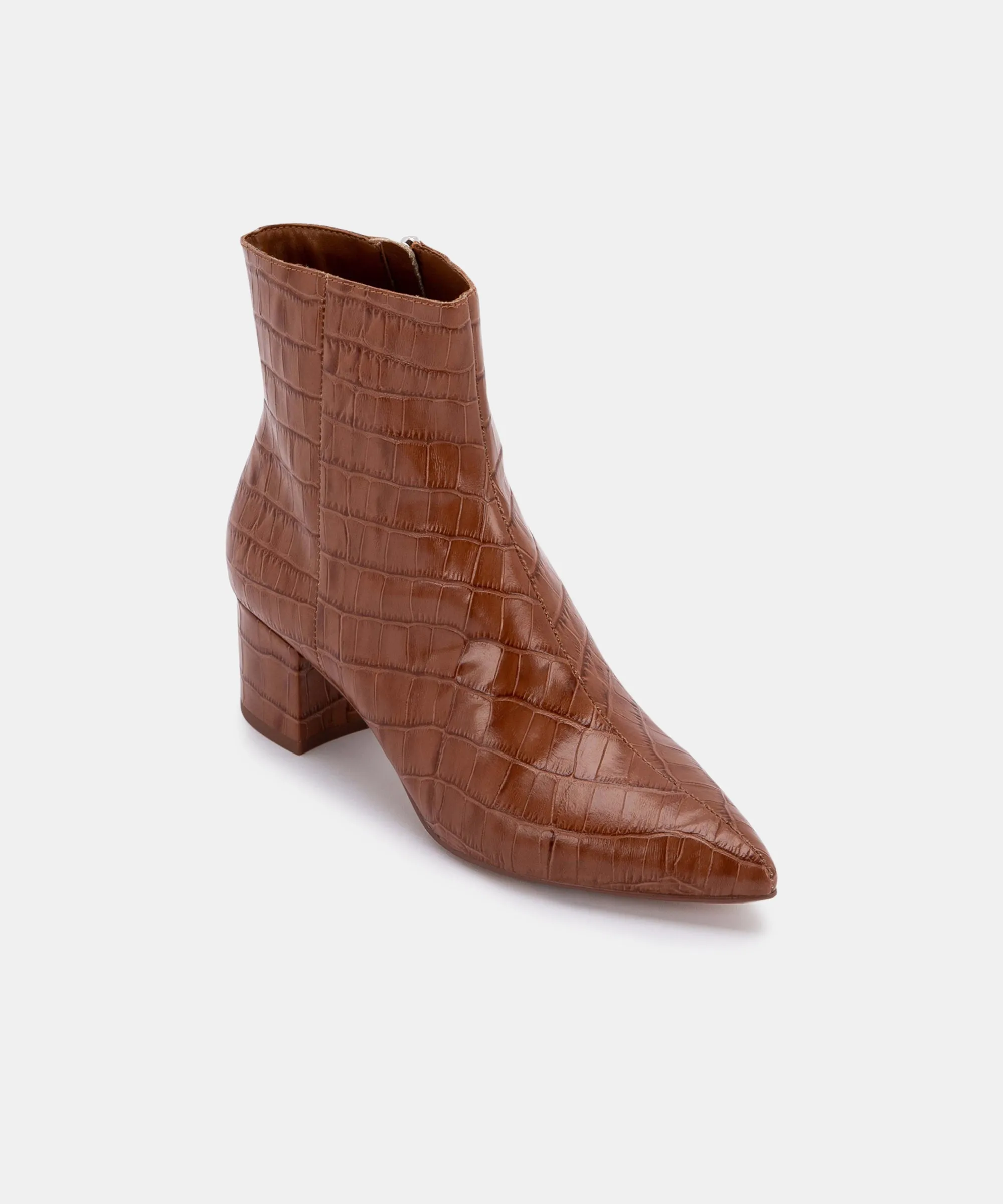 BEL BOOTIES COGNAC CROCO - re:vita