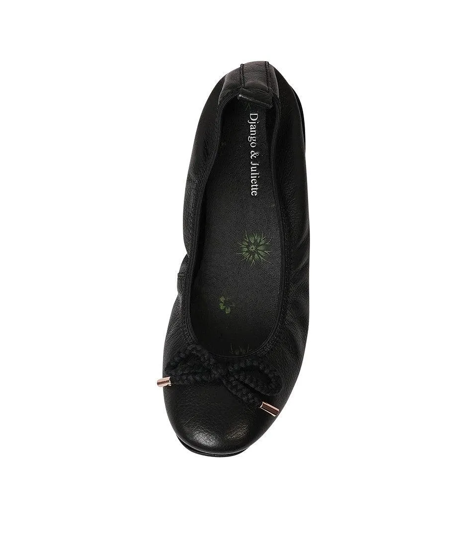 Beyond Black Leather Ballet Flats