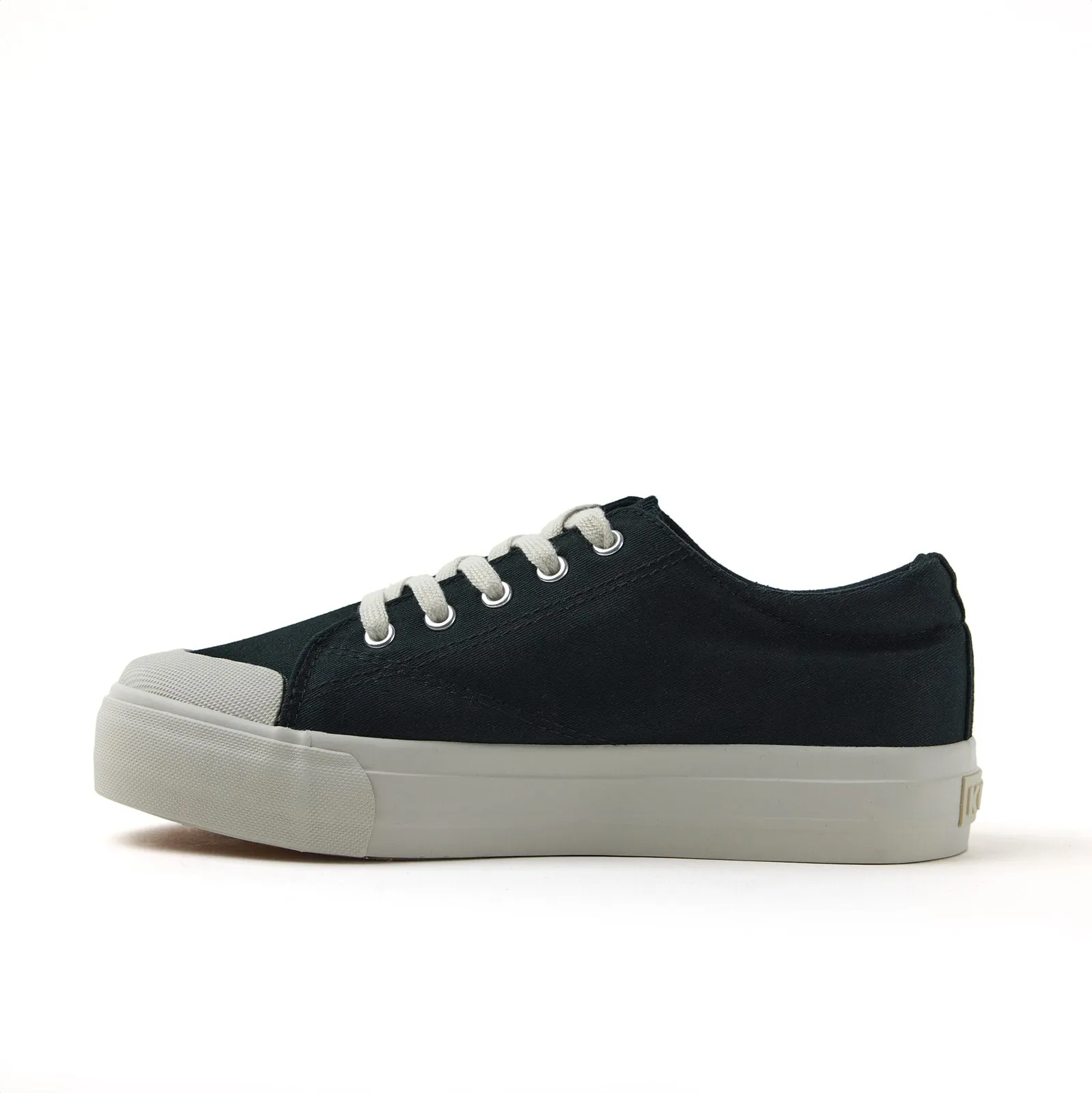 Black platform sneakers