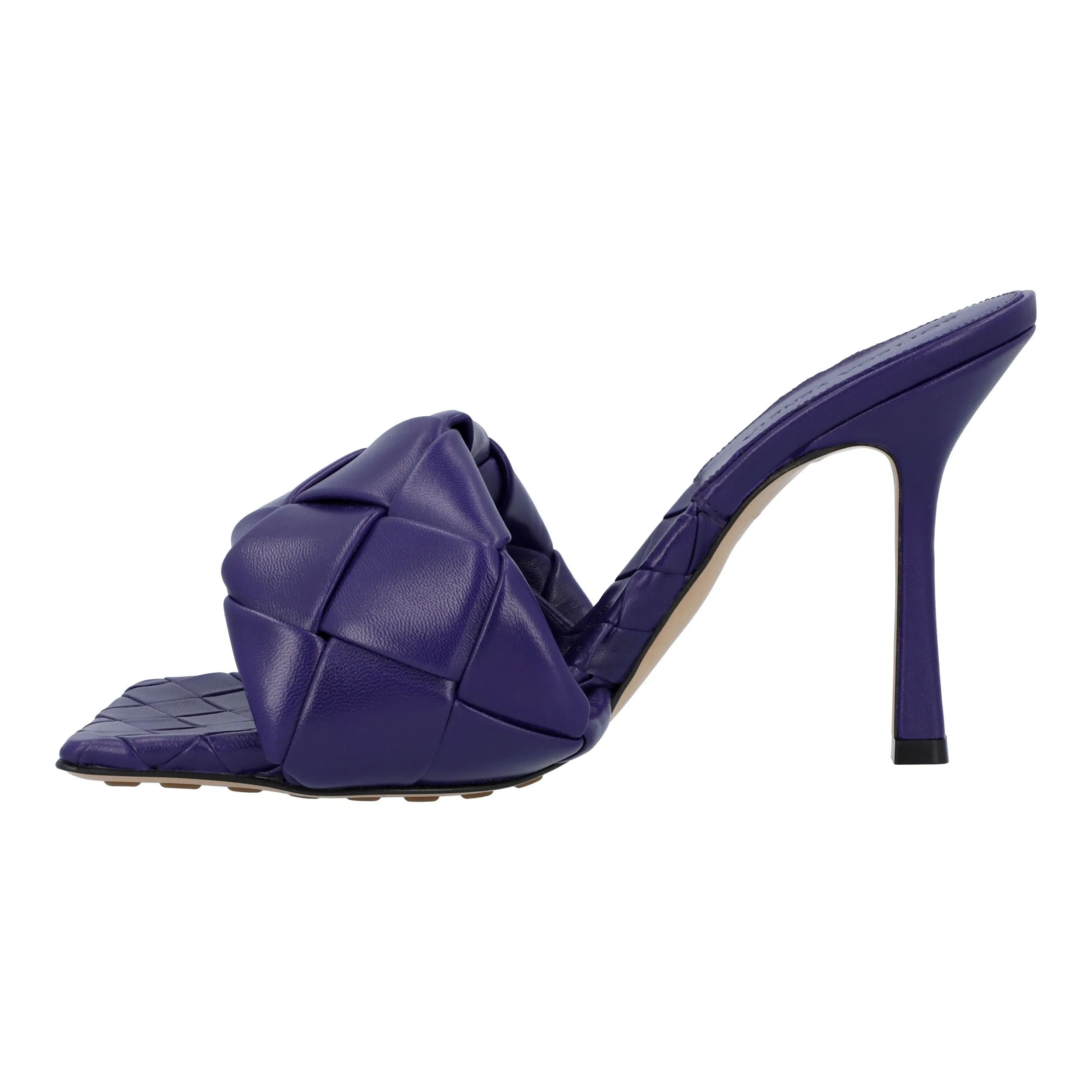 Bottega Veneta Women Lido Padded Mule in purple Lambskin