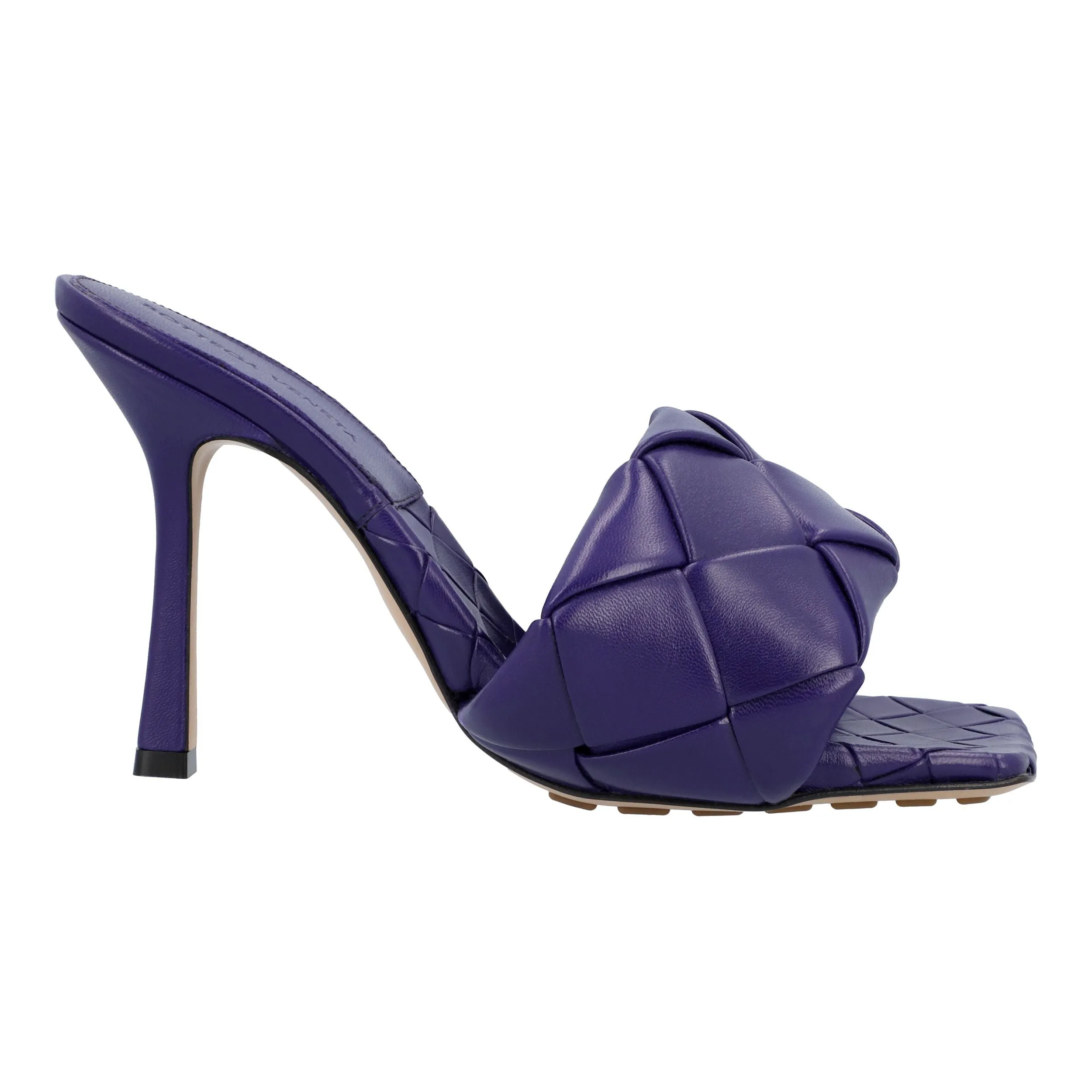 Bottega Veneta Women Lido Padded Mule in purple Lambskin