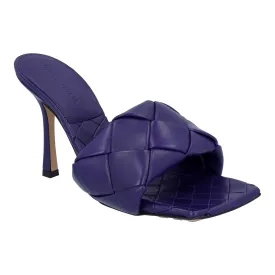 Bottega Veneta Women Lido Padded Mule in purple Lambskin