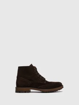 Brown Lace-up Boots