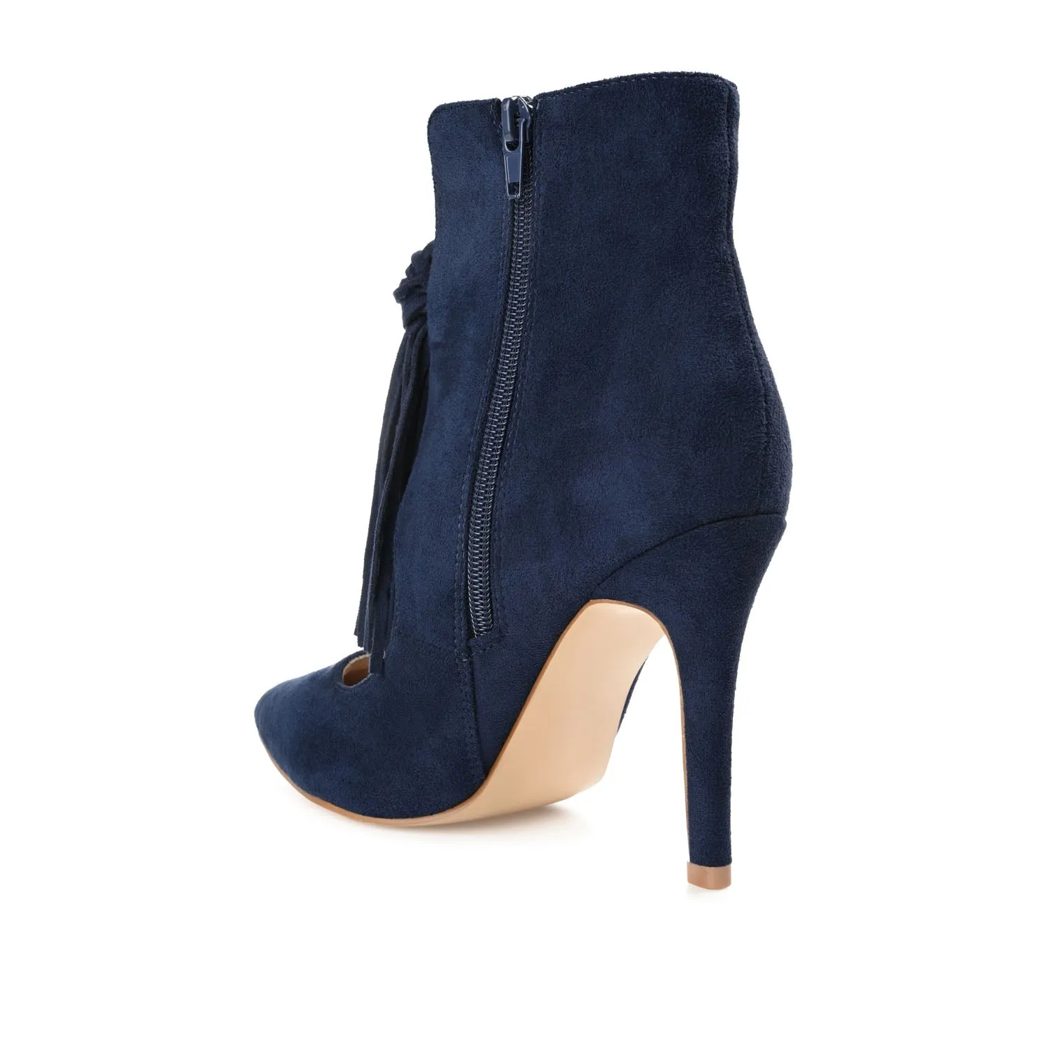 CAMERON HEELED BOOTIES IN FAUX SUEDE