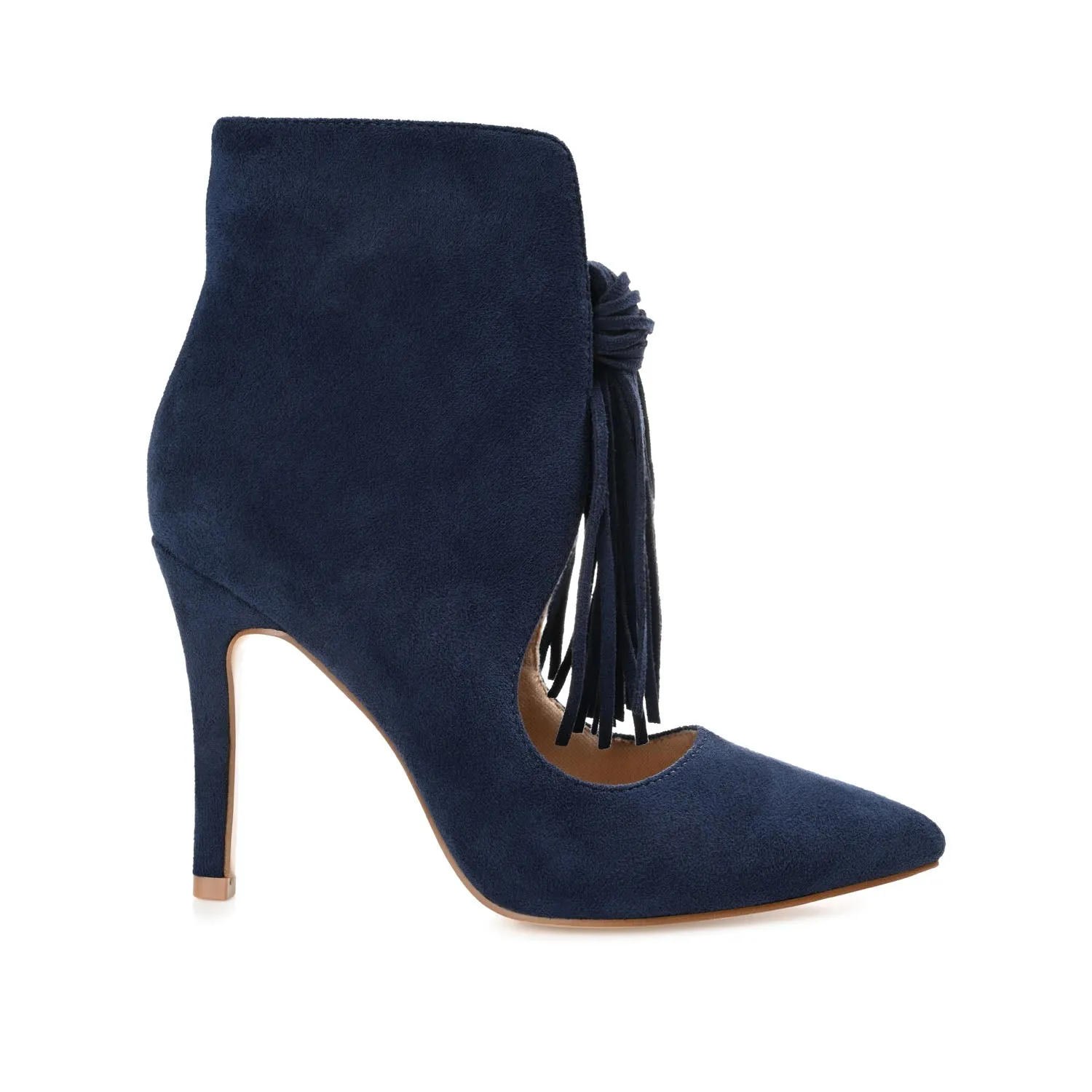 CAMERON HEELED BOOTIES IN FAUX SUEDE