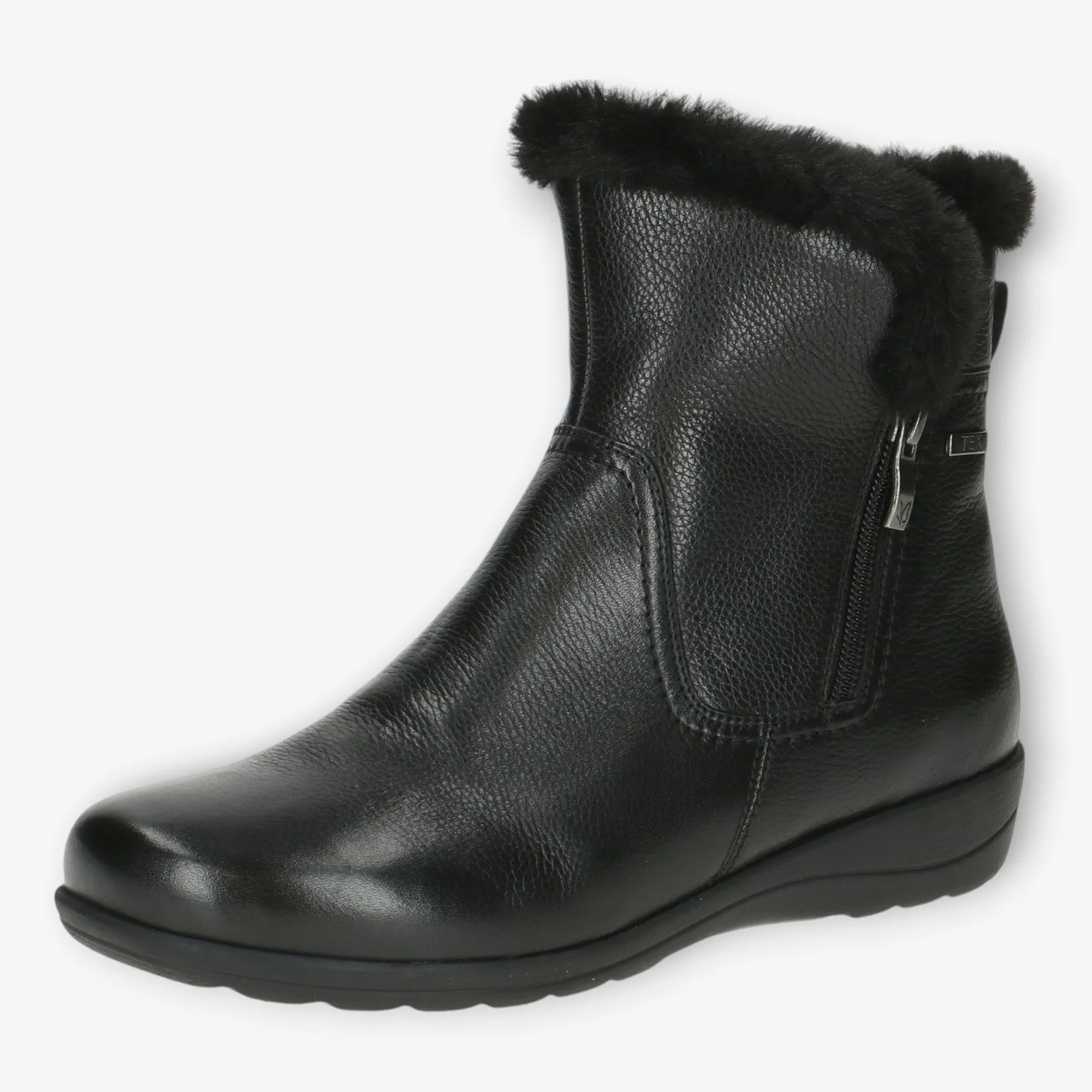 Caprice Fur-Lined Leather Boots with Airmotion and Waterproof Tex