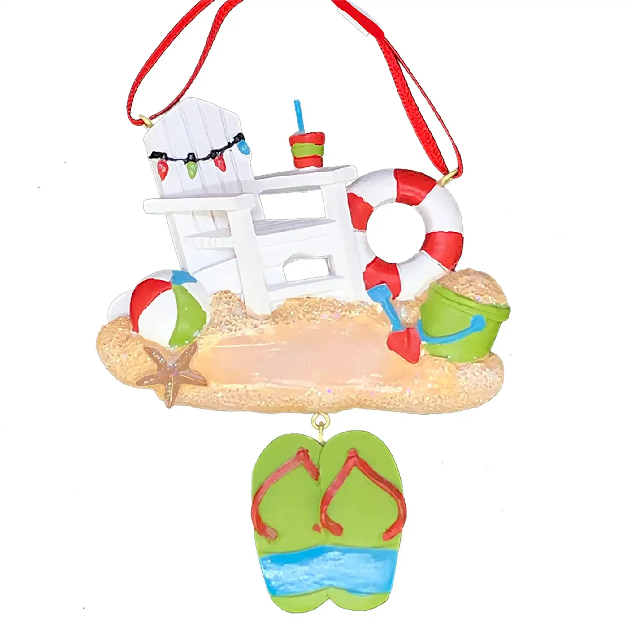 Chillin' On The Beach Christmas Ornament