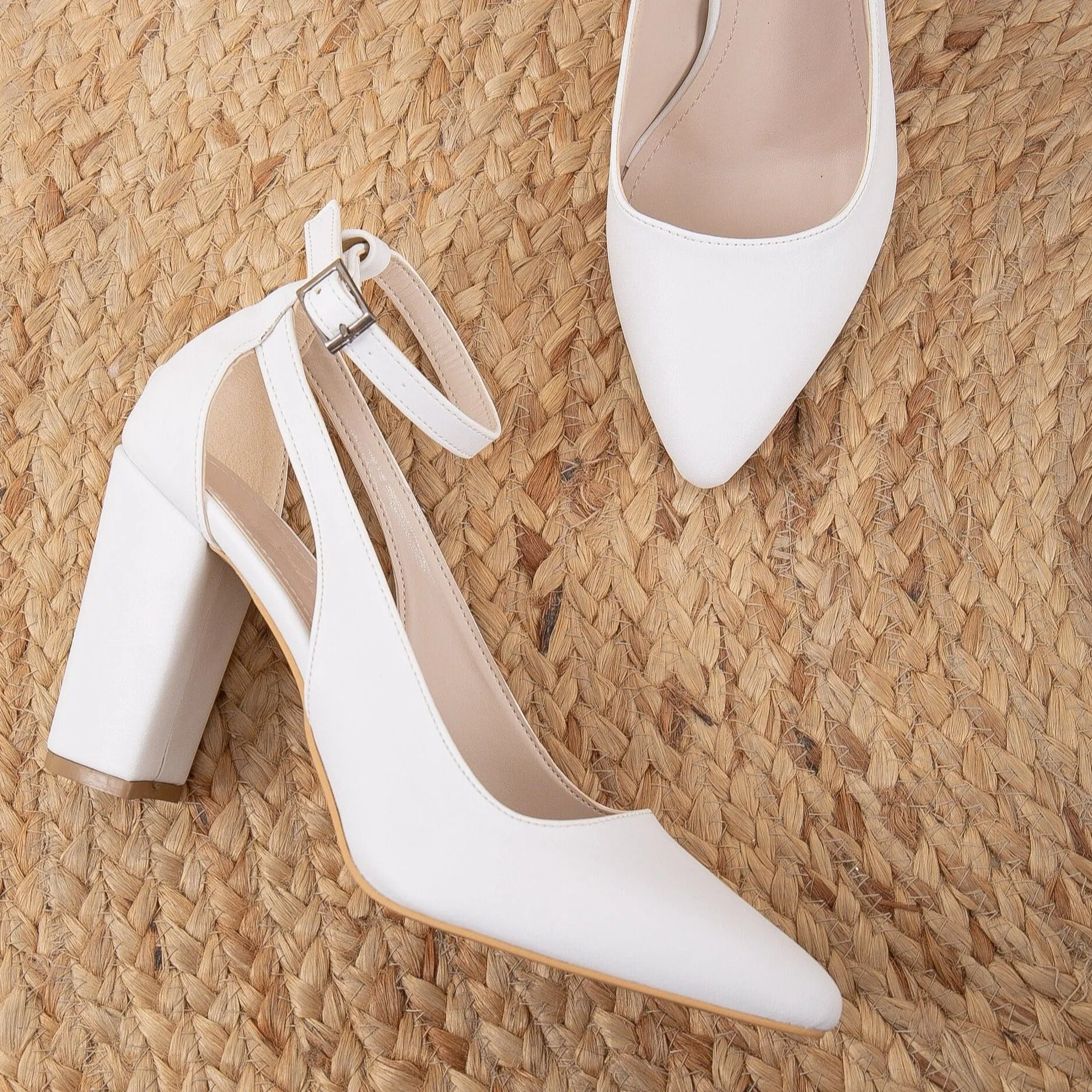 Colette - White Wedding Shoes