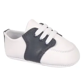 Connor Navy & White Leather Lace Up Saddle Oxfords - Select Size