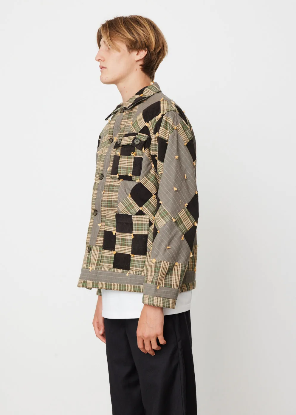 Corduroy Nine Patch Quilt Jacket