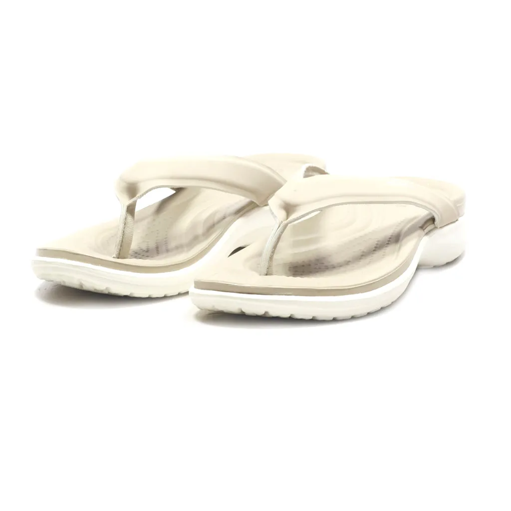 Crocs Capri V Sporty Flip Flops Fabric Beige Colour For Women