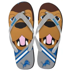 Detroit Lions NFL 8-16 Youth Mascot Flip Flops