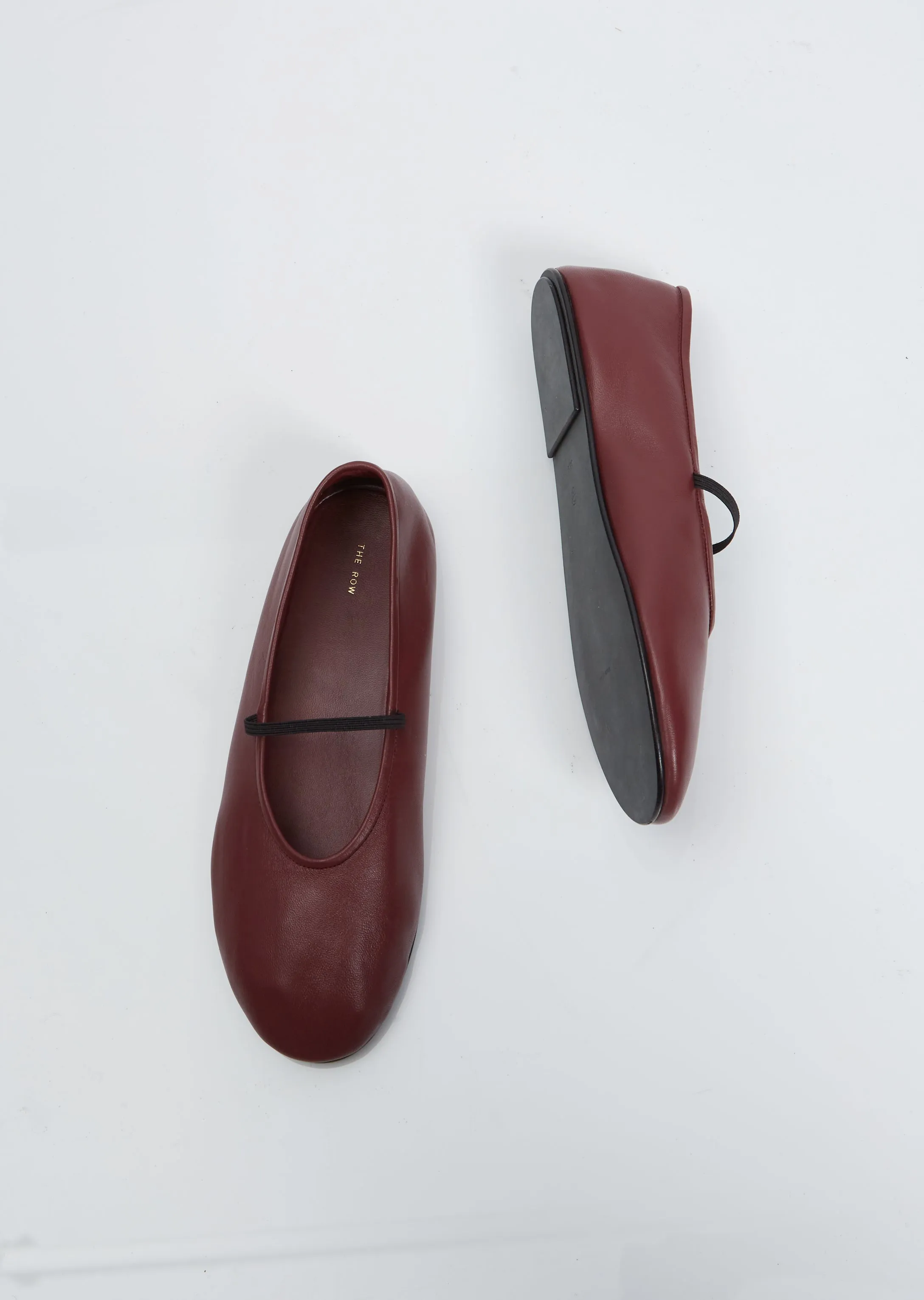 Elastic Ballet Flat — Garnet