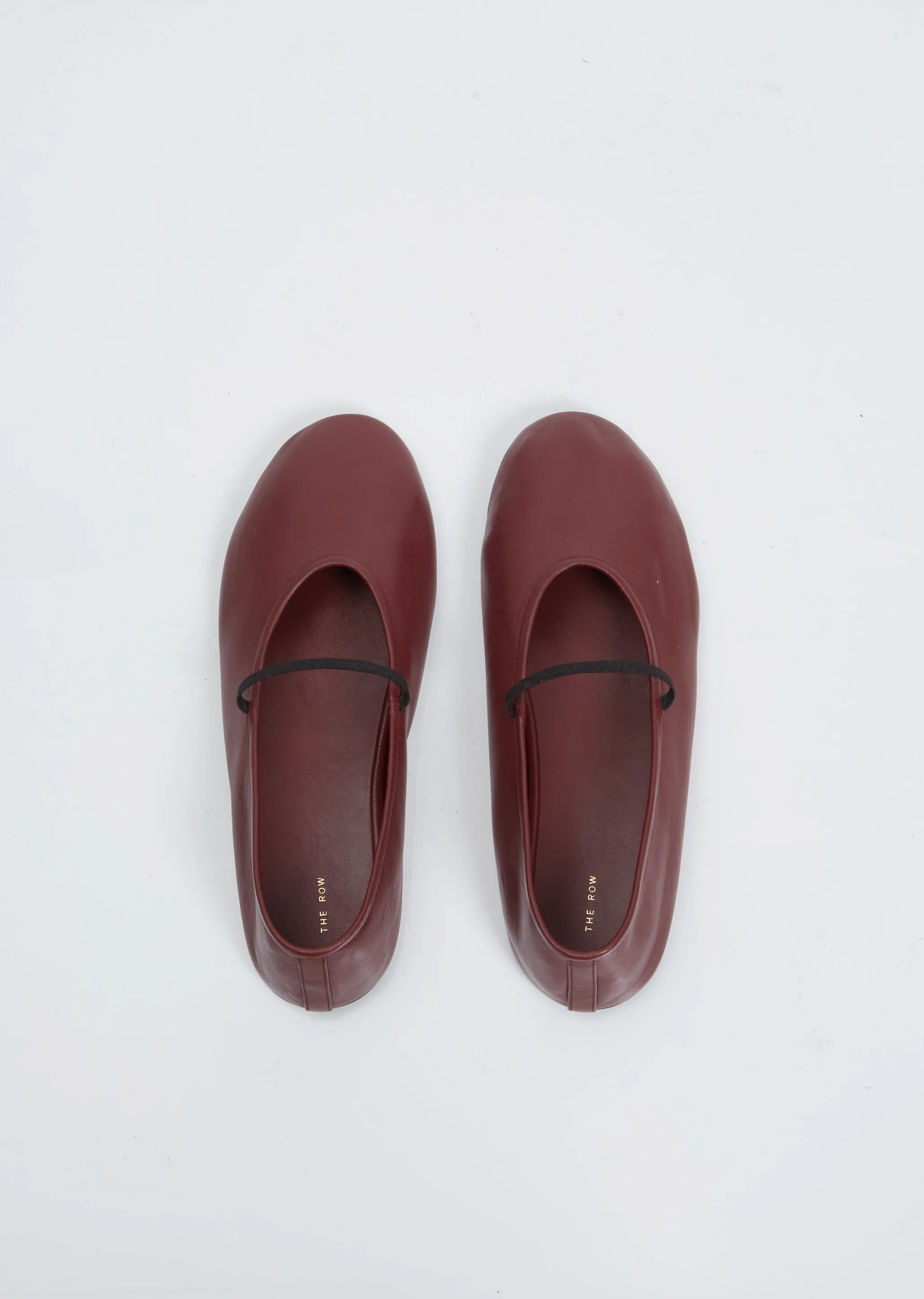 Elastic Ballet Flat — Garnet