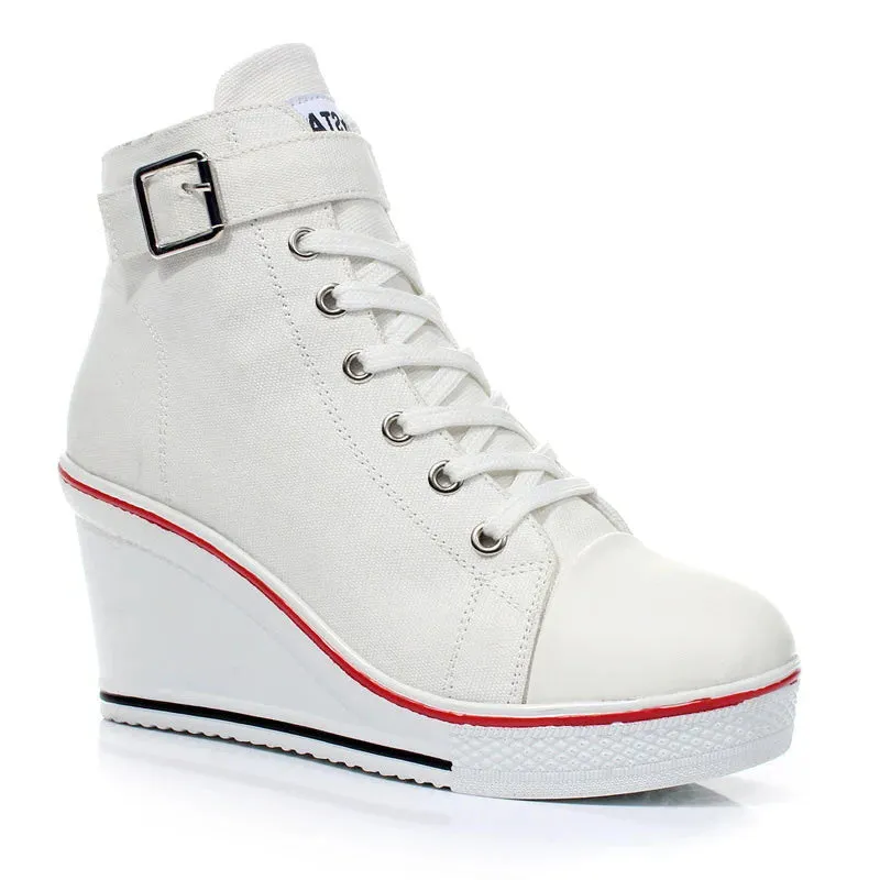 Funki Buys | Boots | Women's High Top Platform Wedge Sneaker