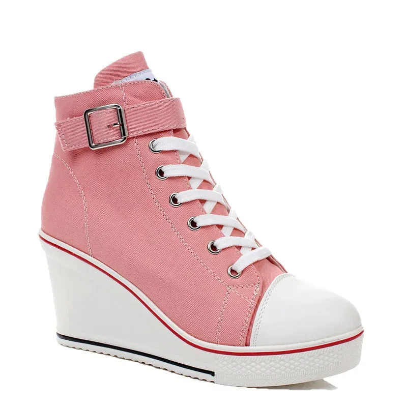 Funki Buys | Boots | Women's High Top Platform Wedge Sneaker