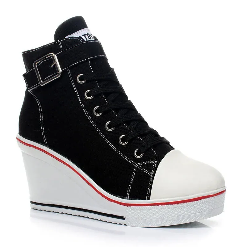 Funki Buys | Boots | Women's High Top Platform Wedge Sneaker