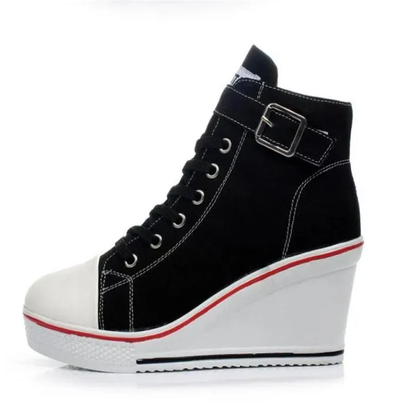 Funki Buys | Boots | Women's High Top Platform Wedge Sneaker