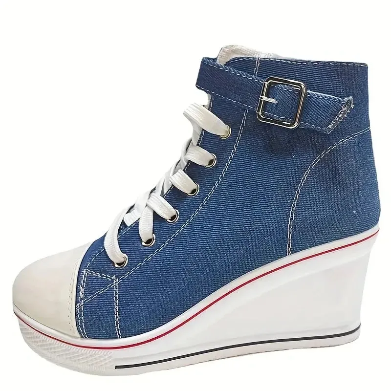 Funki Buys | Boots | Women's High Top Platform Wedge Sneaker