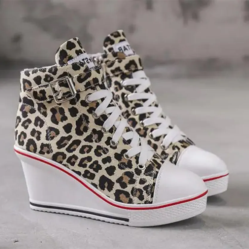 Funki Buys | Boots | Women's High Top Platform Wedge Sneaker