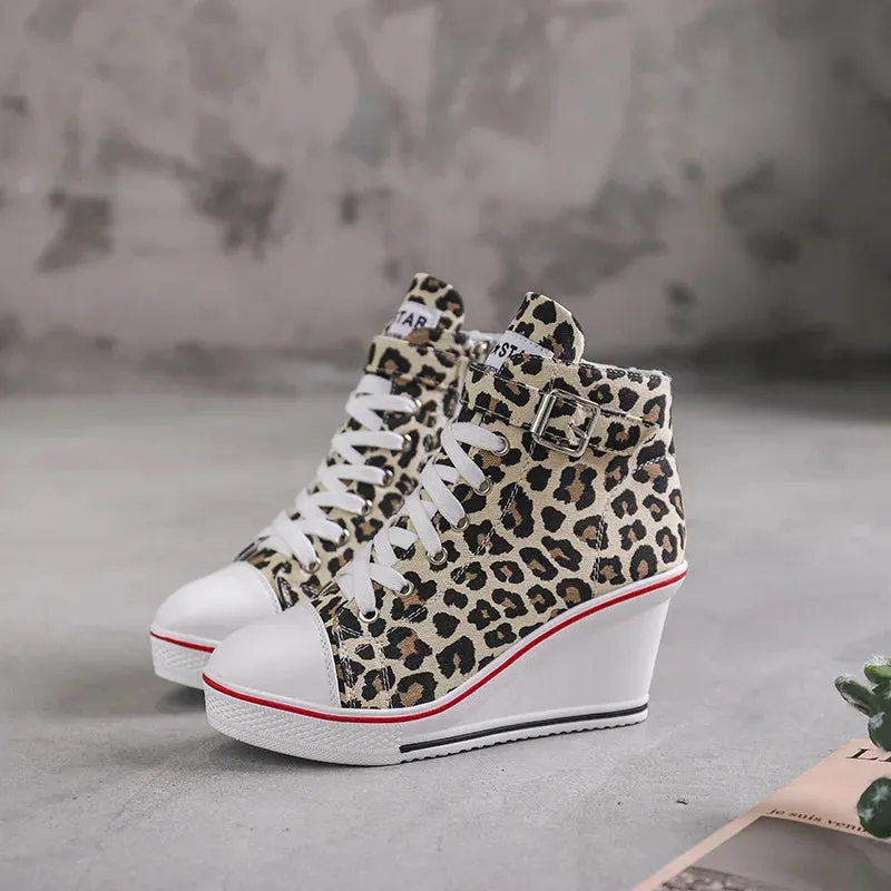 Funki Buys | Boots | Women's High Top Platform Wedge Sneaker