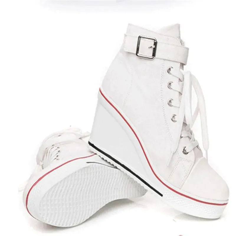 Funki Buys | Boots | Women's High Top Platform Wedge Sneaker