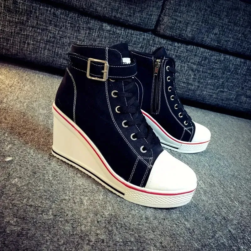 Funki Buys | Boots | Women's High Top Platform Wedge Sneaker