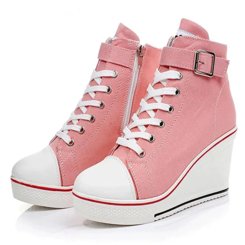 Funki Buys | Boots | Women's High Top Platform Wedge Sneaker