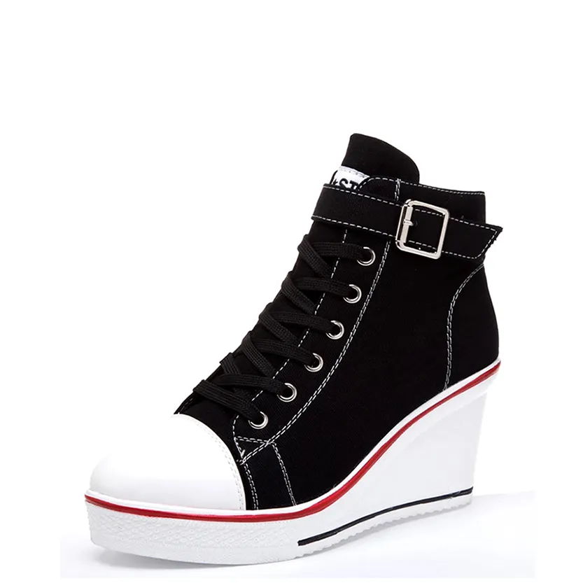 Funki Buys | Boots | Women's High Top Platform Wedge Sneaker