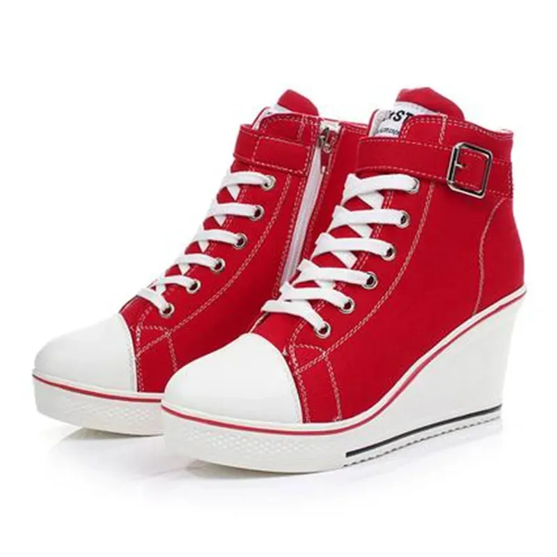 Funki Buys | Boots | Women's High Top Platform Wedge Sneaker