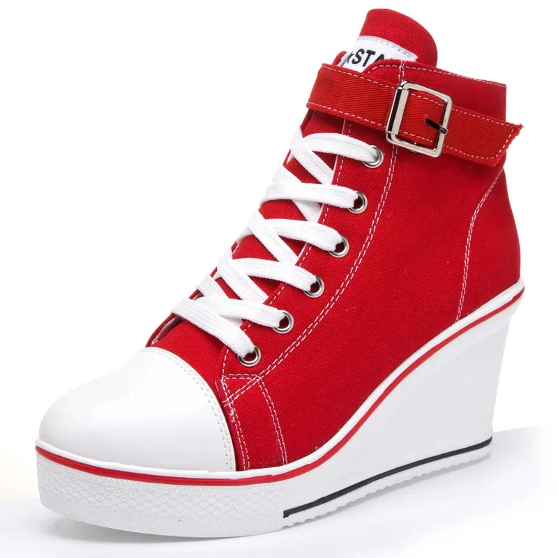 Funki Buys | Boots | Women's High Top Platform Wedge Sneaker