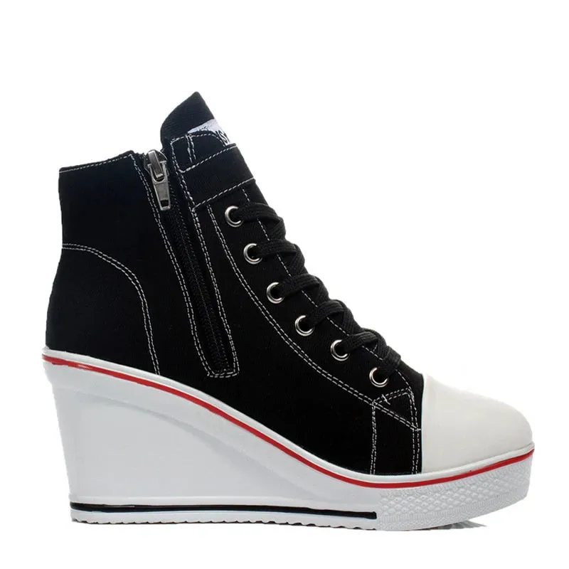 Funki Buys | Boots | Women's High Top Platform Wedge Sneaker