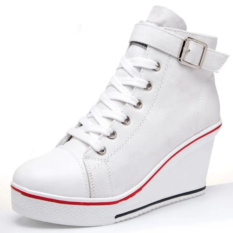 Funki Buys | Boots | Women's High Top Platform Wedge Sneaker