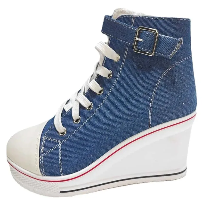 Funki Buys | Boots | Women's High Top Platform Wedge Sneaker