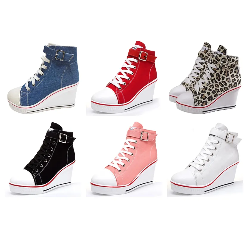 Funki Buys | Boots | Women's High Top Platform Wedge Sneaker