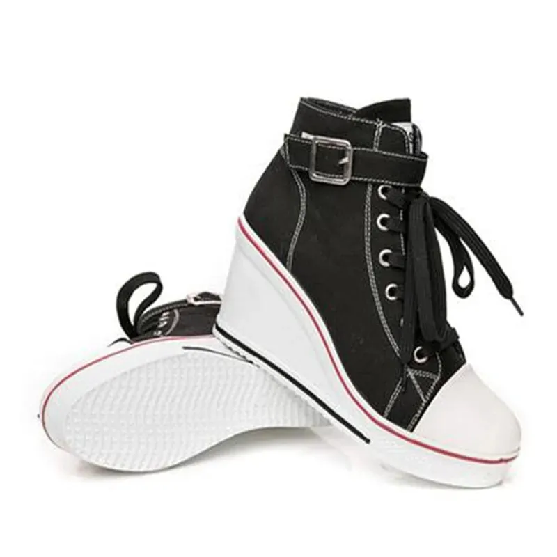 Funki Buys | Boots | Women's High Top Platform Wedge Sneaker