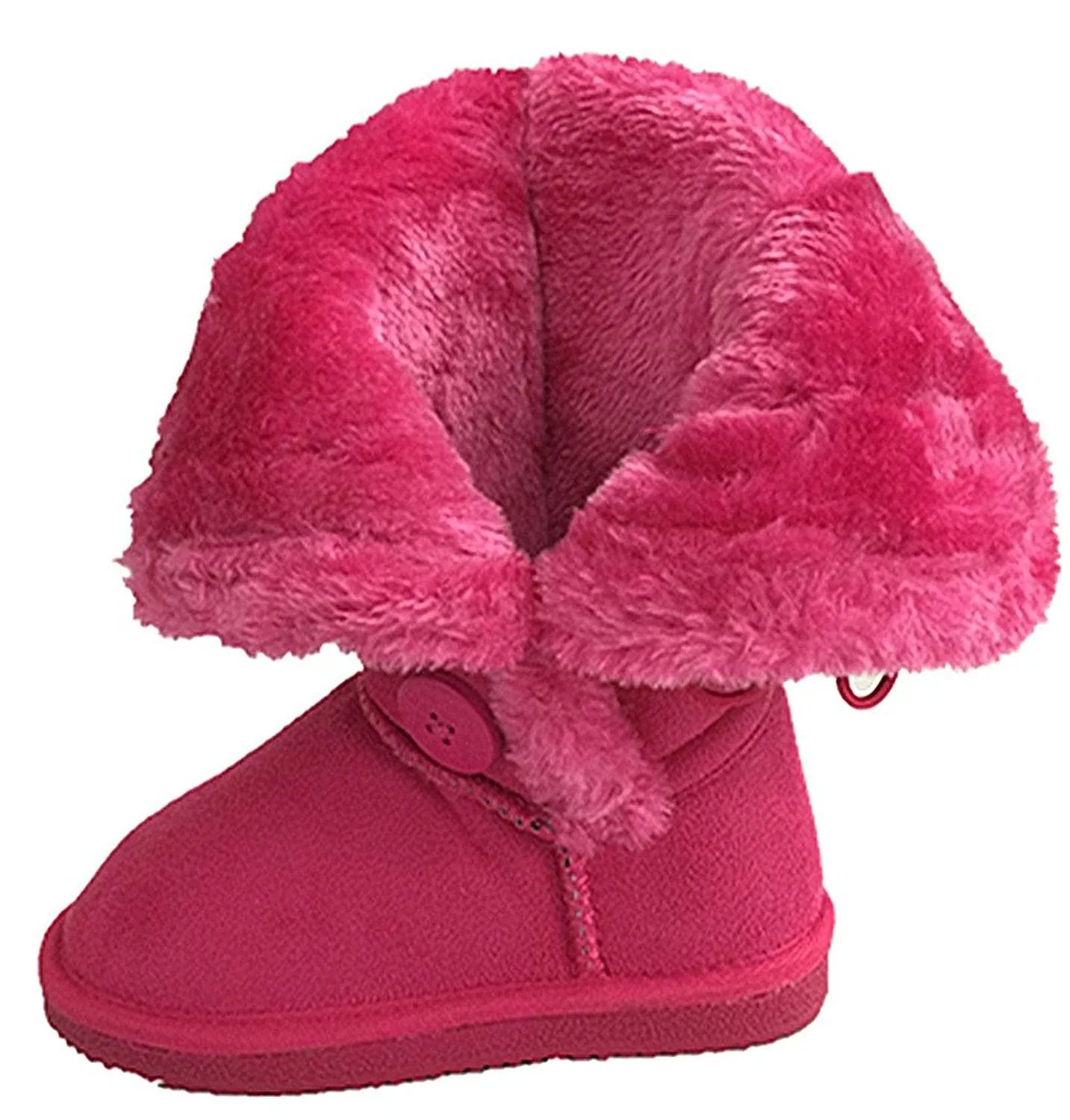 Fur-Lined Vegan Suede Snow Warm Winter Knee High Girl's Kids Boots