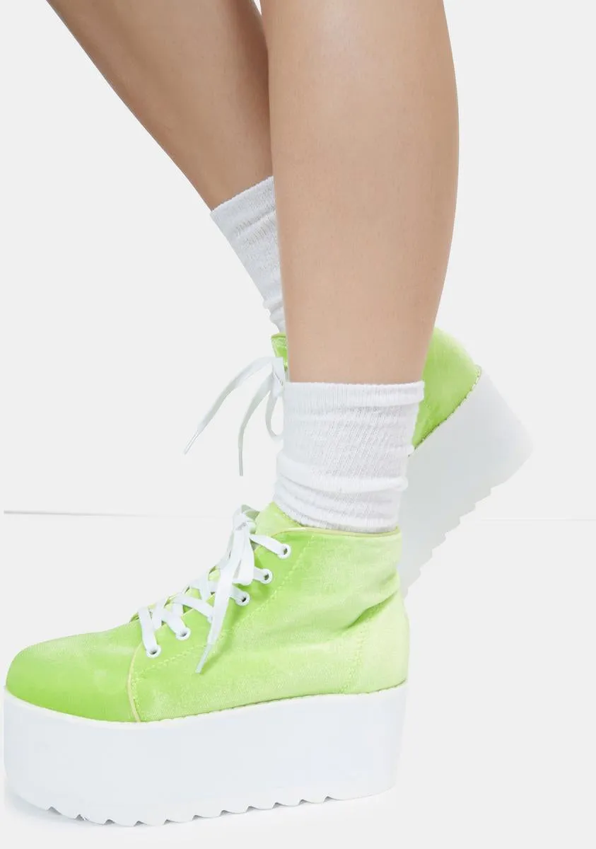 Green Barletta Platform Sneakers