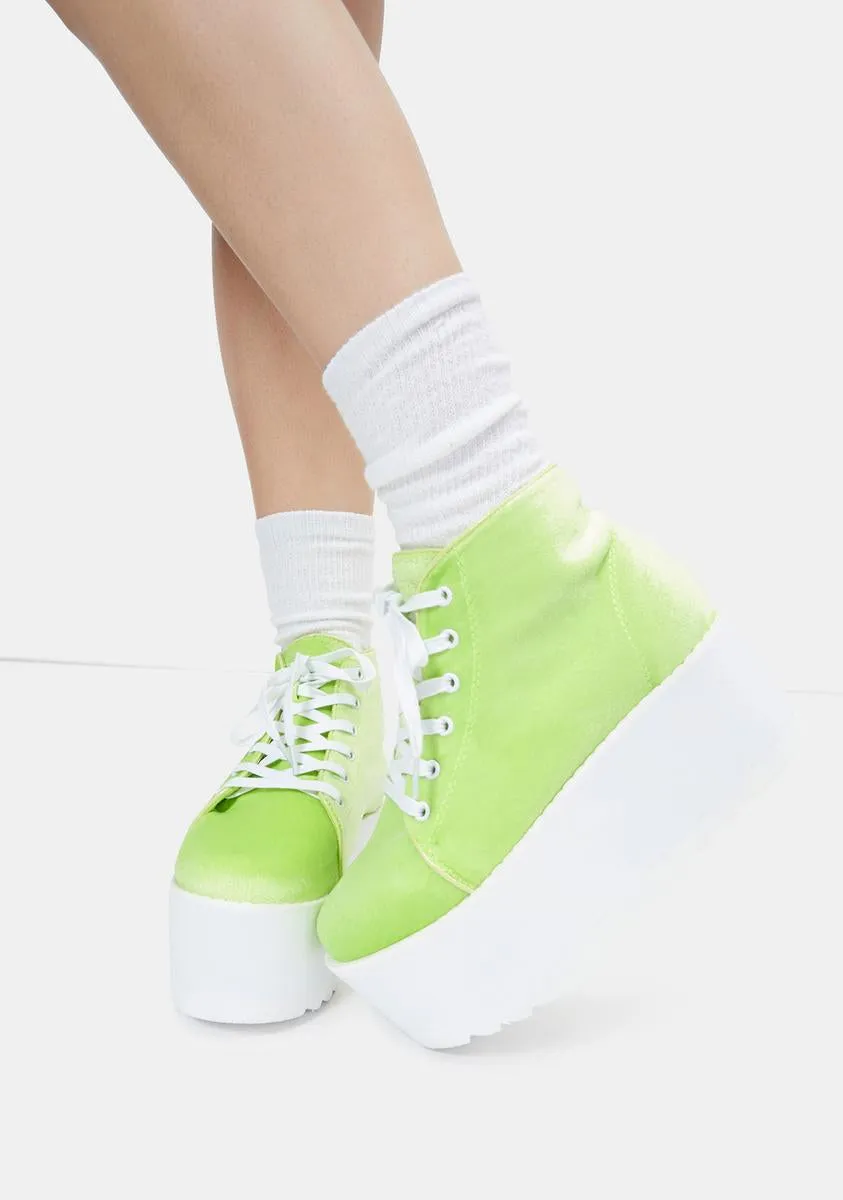 Green Barletta Platform Sneakers